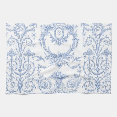 Capetian Toile blueberry Towel