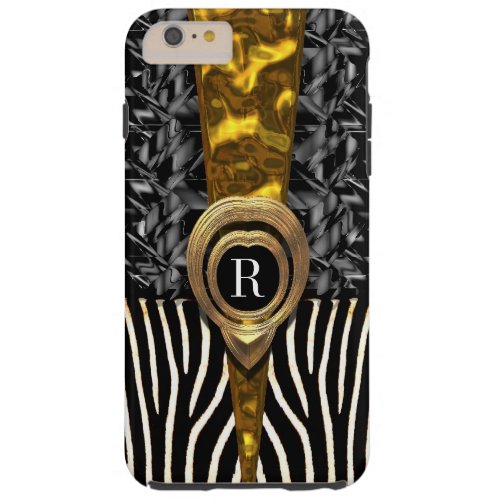 Capetown Zebra Monogram Tough iPhone 6 Plus Case