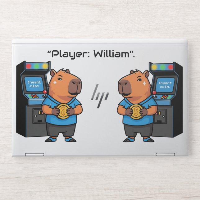 Capibara Arcade Gamer Sticker HP Laptop Skin (Front)