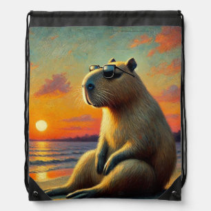 Capibara-branded backpack