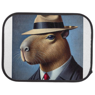 Capibara-themed car umbrellas floor mat