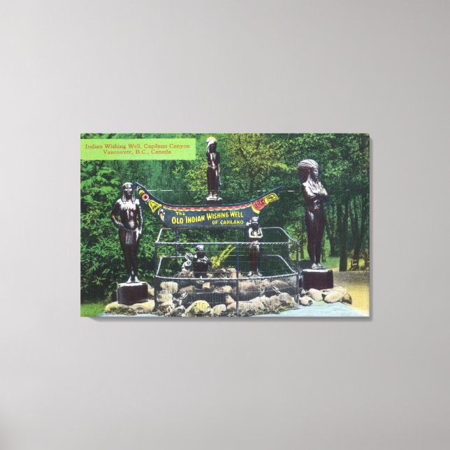 Capilano Canyon Indian Wishing Well View Canvas Print (Front)