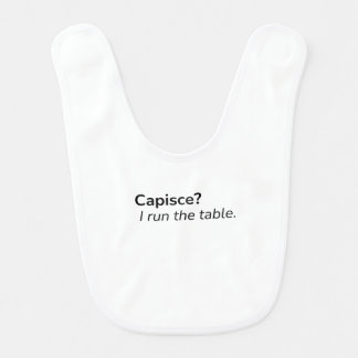 Capisce Funny Baby Bib | Italian Baby Humor