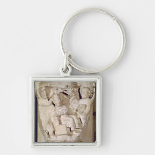 Capital a relief depicting keychain