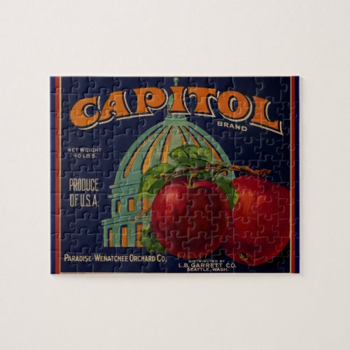 Capital Apple Label Sacramento Jigsaw Puzzle