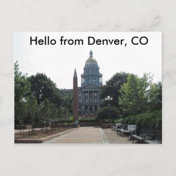 Capital Building Denver Postcard by Rinchen365flower at Zazzle