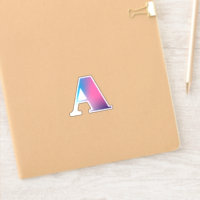 INITIAL N CAPITAL COLORFUL LETTER STICKER