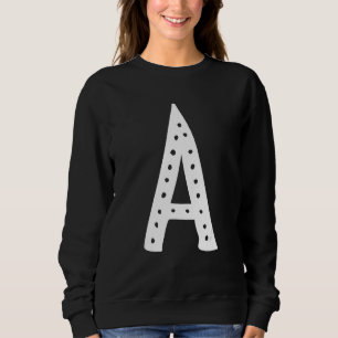 Capital Letter A Monogram Initial Alphabet Sweatshirt