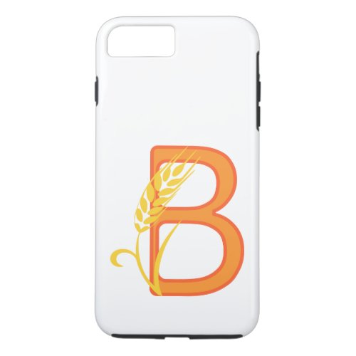 Capital letter B floral monogram iPhone 8 Plus7 Plus Case