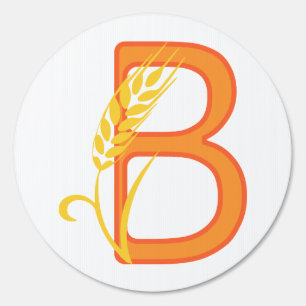 Capital letter B floral monogram Sign