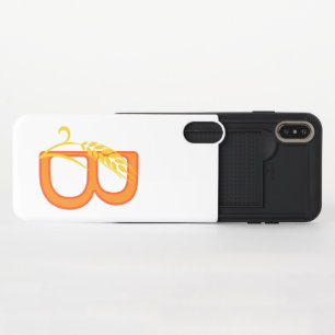 Capital letter B floral monogram iPhone XS Max Slider Case