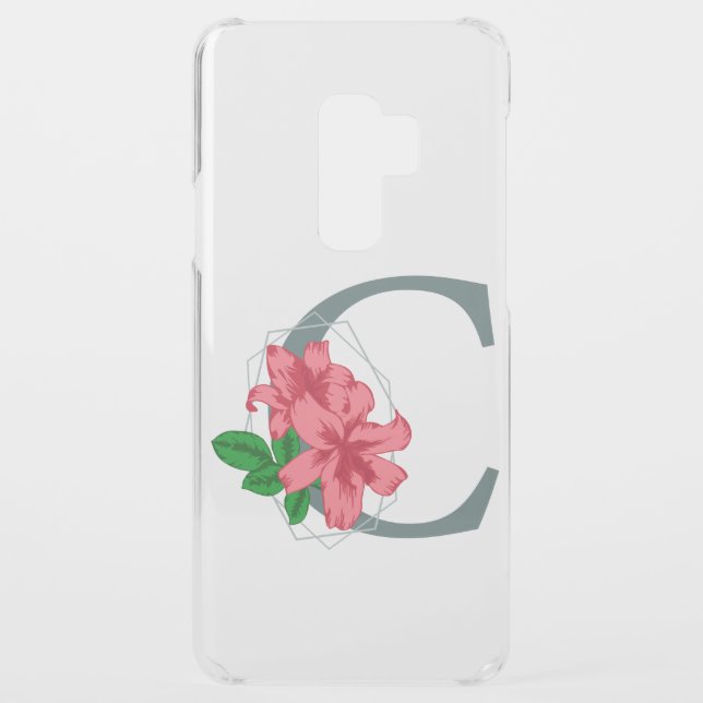 Capital letter C floral monogram Uncommon Samsung Galaxy Case (Back)