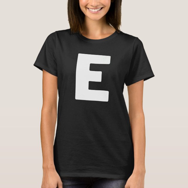 Capital Letter E Matching Group Letters Alphabet C T-Shirt (Front)