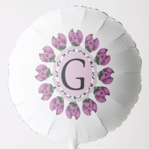 Capital letter G floral monogram Balloon