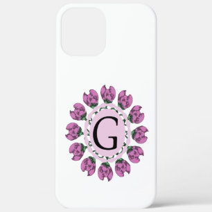 Capital letter G floral monogram iPhone 12 Pro Max Case