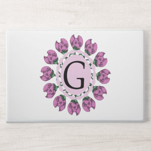 Capital letter G floral monogram HP Laptop Skin