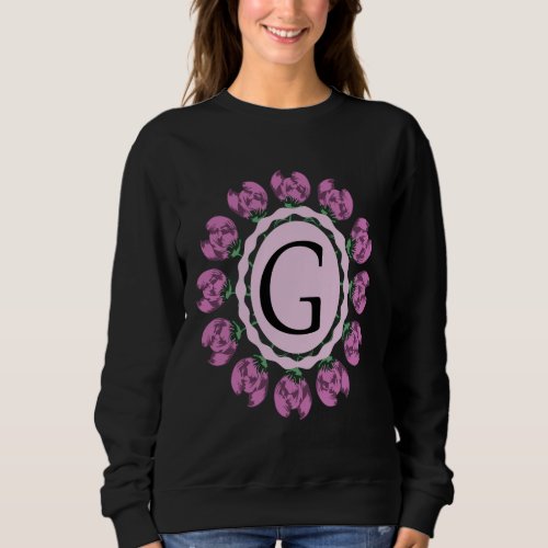 Capital letter G floral monogram Sweatshirt