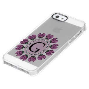 Capital letter G floral monogram Clear iPhone SE/5/5s Case