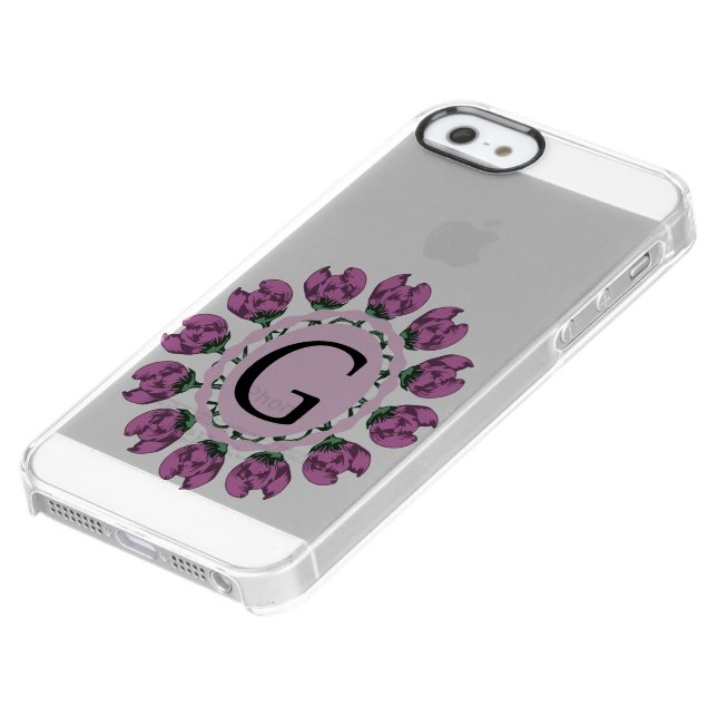 Capital letter G floral monogram Uncommon iPhone Case (Bottom)