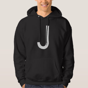 Capital Letter J Monogram Poppins Font Initial Alp Hoodie