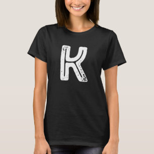 Capital Letter K Monogram Rust Font Initial Alphab T-Shirt