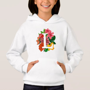 Capital letter L floral monogram Hoodie