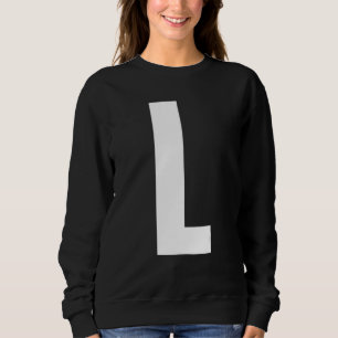 Capital Letter L Monogram Anton Font Initial Alpha Sweatshirt