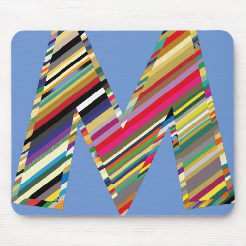 CAPITAL Letter M Multicolored Mouse Pad