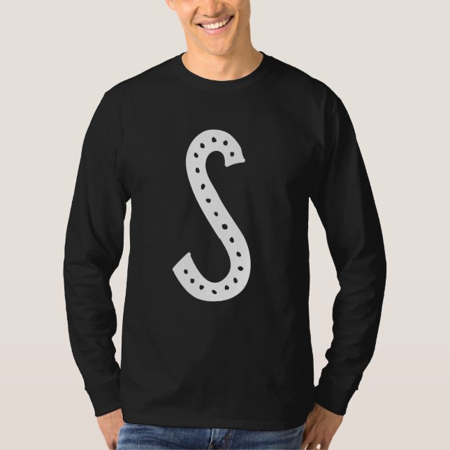 Capital Letter S Monogram Initial Alphabet T-Shirt (Front)