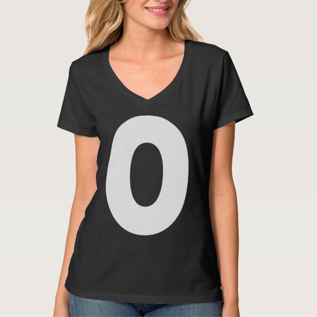 Capital O Bold Alphabet Letter Monogram Uppercase  T-Shirt (Front)