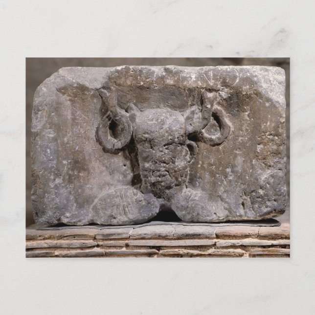 Capital of the Nautes Pillar depicting Cernunnos Postcard (Front)