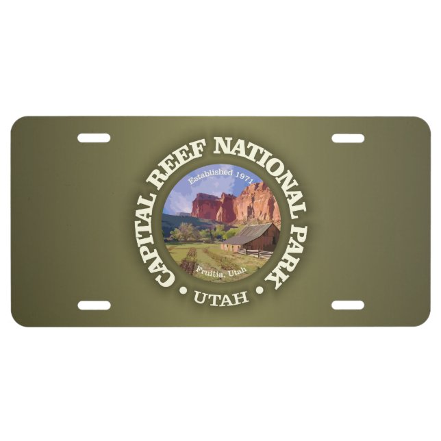 Capital Reef NP (rd)2 License Plate (Front)