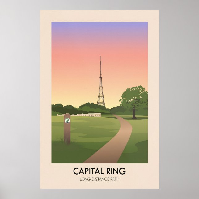 Capital Ring Long Distance Path Travel Poster (Front)