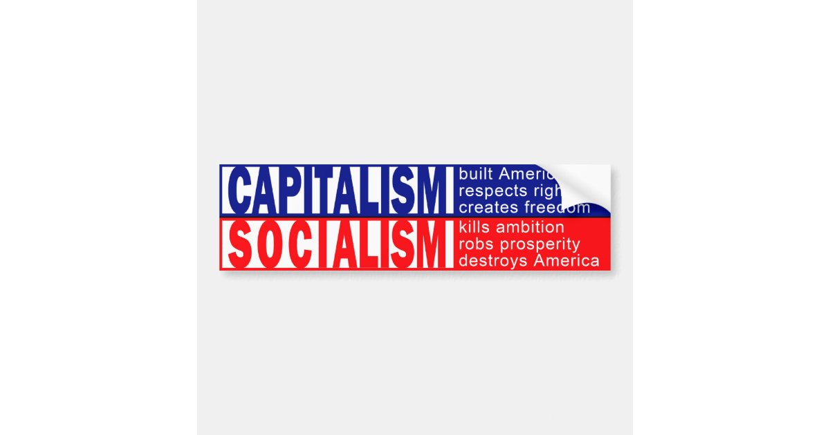 Capitalism Bumper Sticker Zazzle 0072