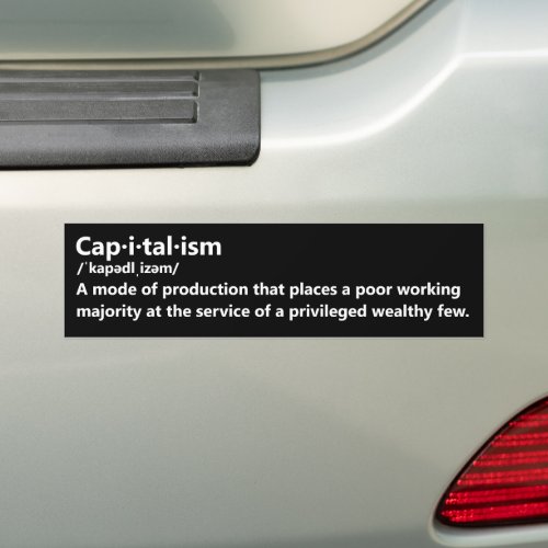 Capitalism Definition Bumper Sticker