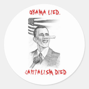 Capitalism Died Classic Round Sticker