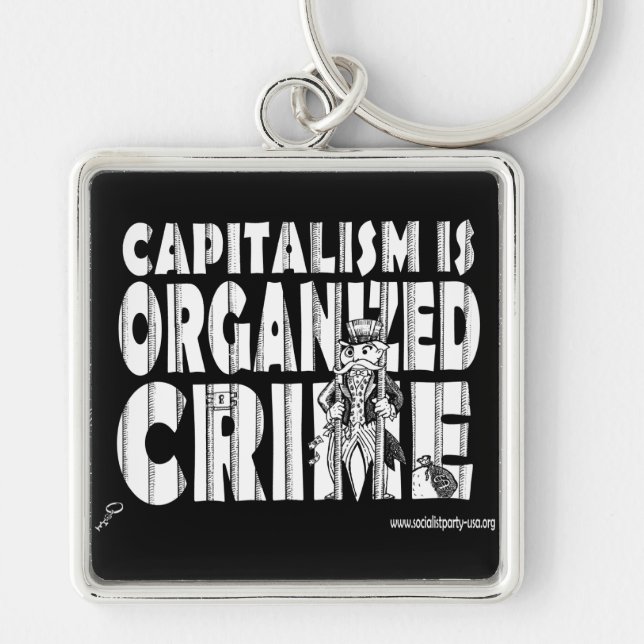 Capitalism is Organized Crime Keychain (Front)