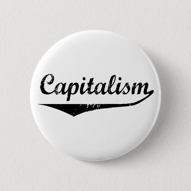Capitalism Pinback Button (Front)