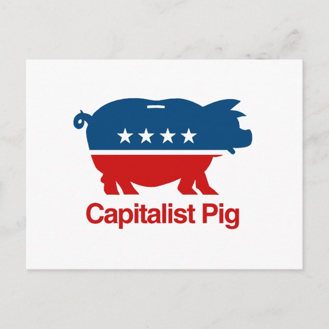 Capitalist Pig.png Postcard (Front)