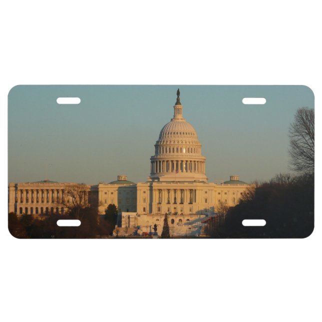 Capitol at Christmas Washington DC Holiday License Plate (Front)