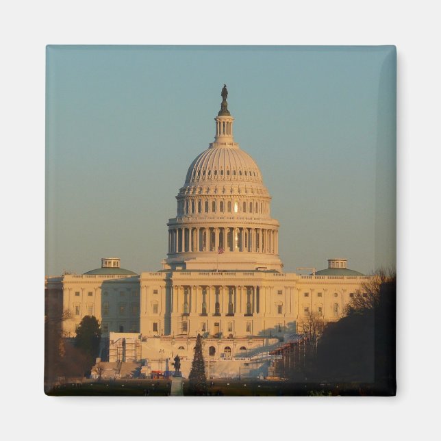 Capitol at Christmas Washington DC Holiday Magnet (Front)