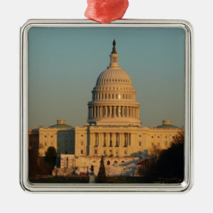 Capitol at Christmas Washington DC Holiday Metal Ornament