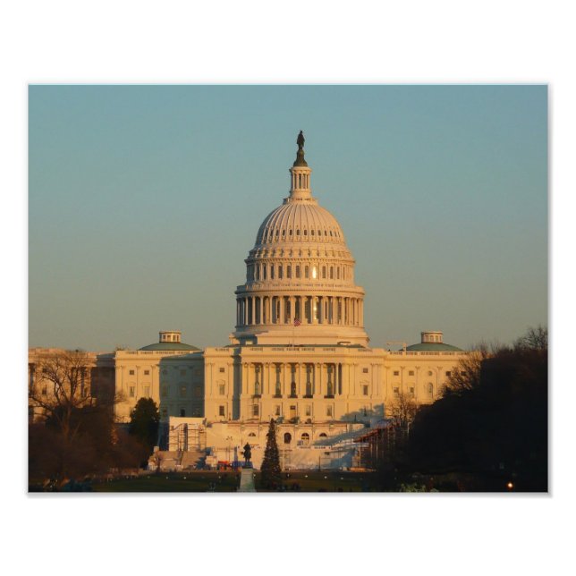 Capitol at Christmas Washington DC Holiday Photo Print (Front)