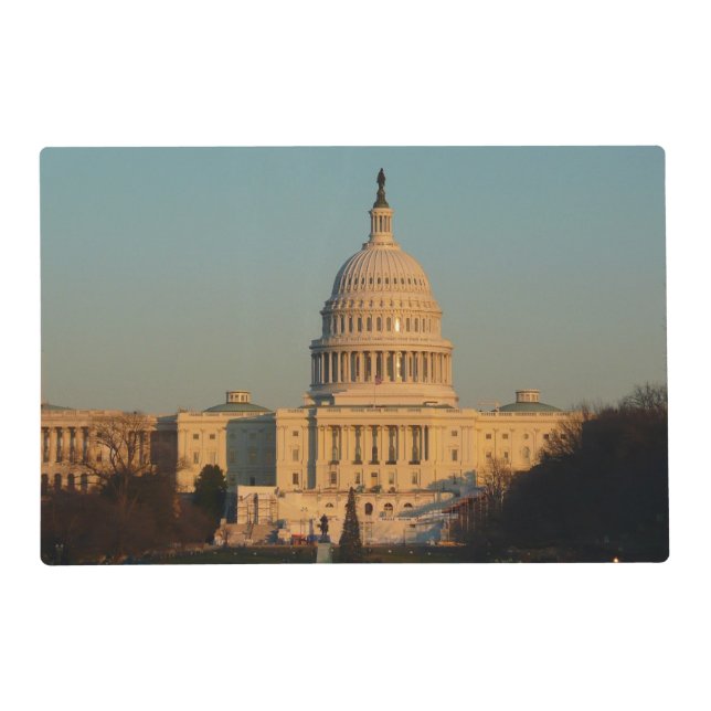 Capitol at Christmas Washington DC Holiday Placemat (Front)