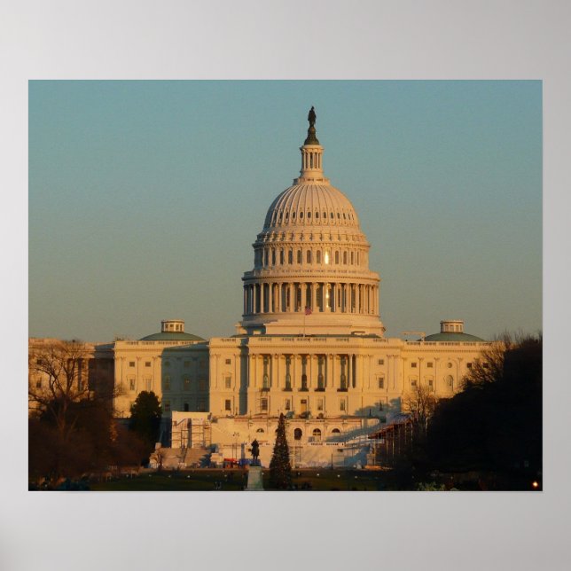 Capitol at Christmas Washington DC Holiday Poster (Front)