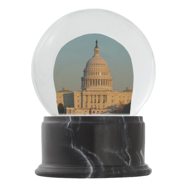 Capitol at Christmas Washington DC Holiday Snow Globe (Front)