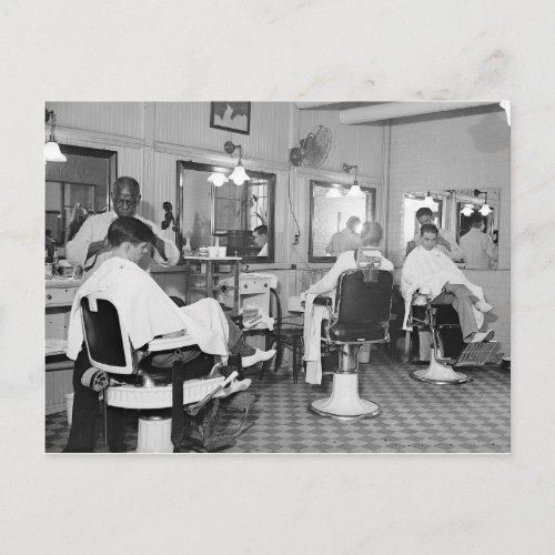Capitol Barber Shop 1938 Postcard