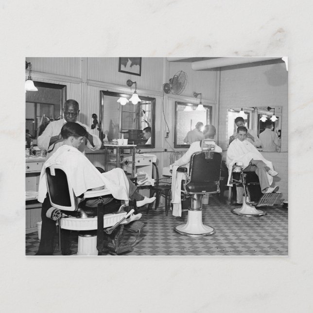 Capitol Barber Shop, 1938 Postcard (Front)