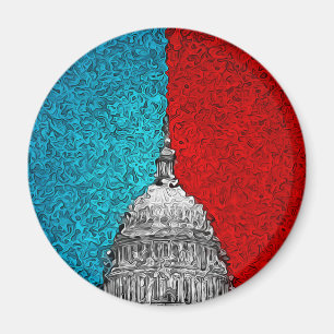 Capitol Building Abstract Magnet