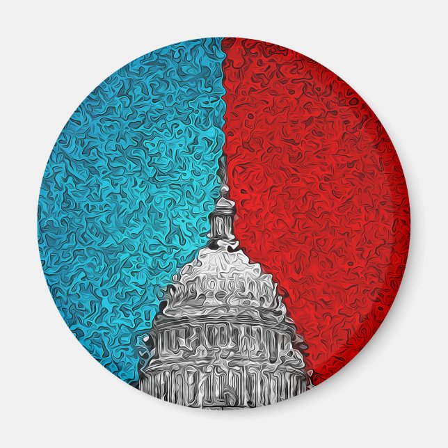 Capitol Building Abstract Magnet (Front)